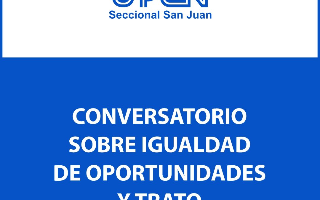 Igualdad de Oportunidades: invitación a conversatorio