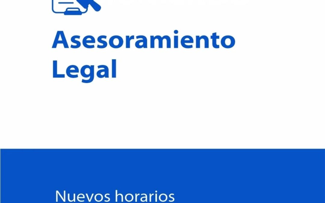 Asesoría legal: nuevos horarios de atención