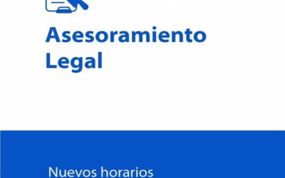 Asesoría legal: nuevos horarios de atención
